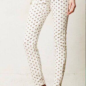 Anthropologie Pilcro and the Letterpress Printed Serif Moto Jeans – Size 28